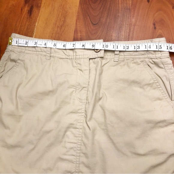 Double Sided Tropical Print & Plain Beige Minimalist & Pattern A Line Mini Skirt - Picture 13 of 15